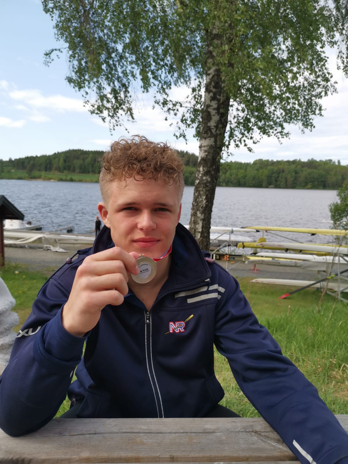 Herman med sølv fra U17 2x Årungregattaen 2023